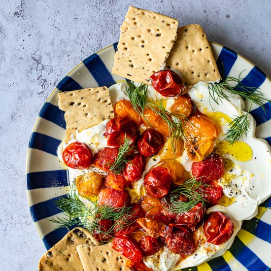 Roasted Tomatoes, Labneh and Lemon