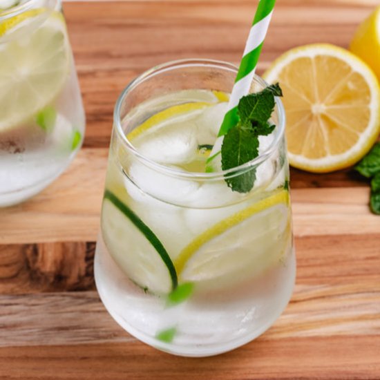 Lemon Mint and Cucumber Water