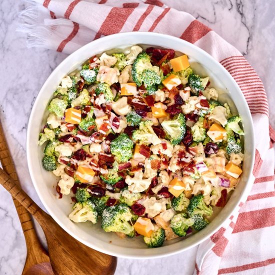 Broccoli Cauliflower Salad