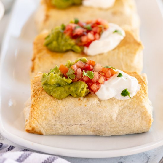 Baked Chicken Chimichangas