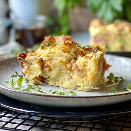 Savory Breakfast Bread Pudding