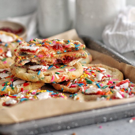 Strawberry Pop Tart Cookies