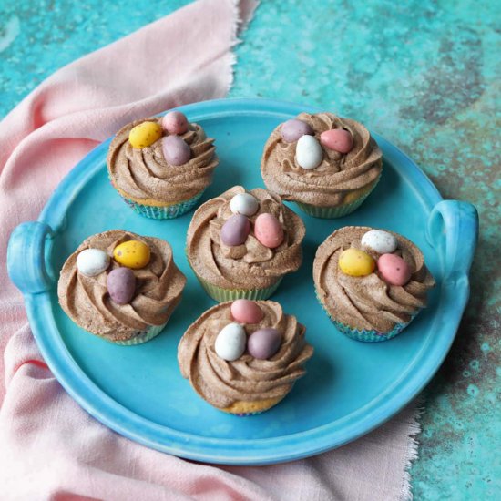 Easy Easter Nest Cupcakes