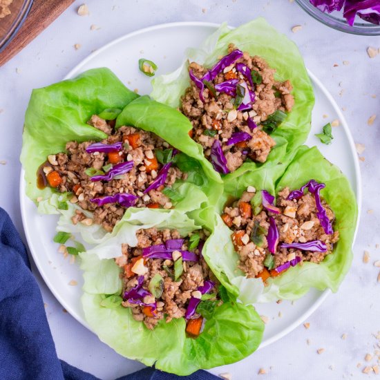 Ground Chicken Thai Lettuce Wraps