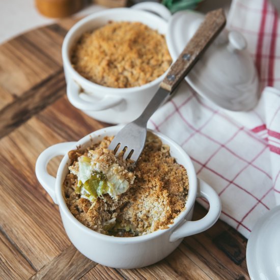 Leek and Parmesan Savory Crumble