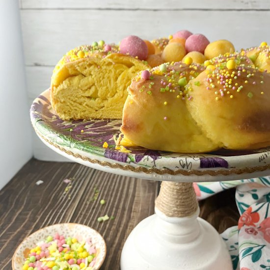 Easter Saffron Wreath Bread