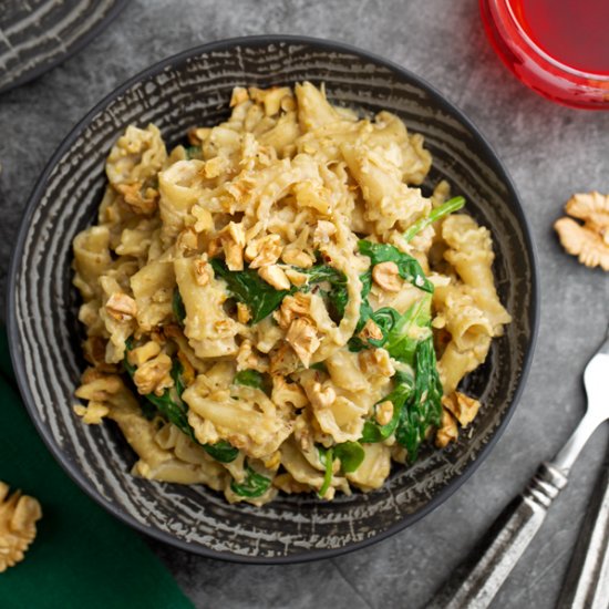 Creamy Walnut & Roasted Lemon Pasta