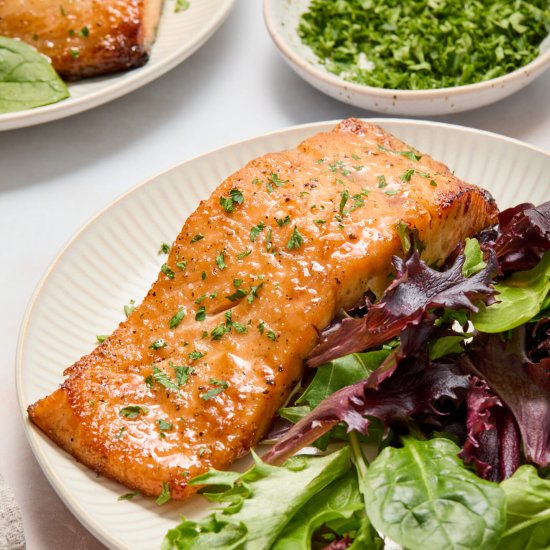 Air Fryer Brown Sugar Glazed Salmon