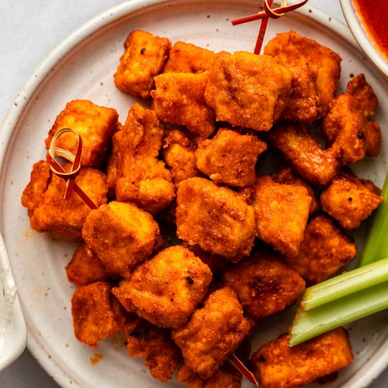 Vegan Buffalo Tofu Bites