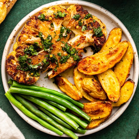 Cauliflower Steaks with Chimichurri