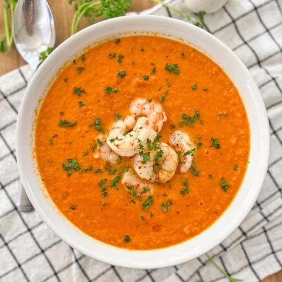 CREAMY Spanish Seafood Soup