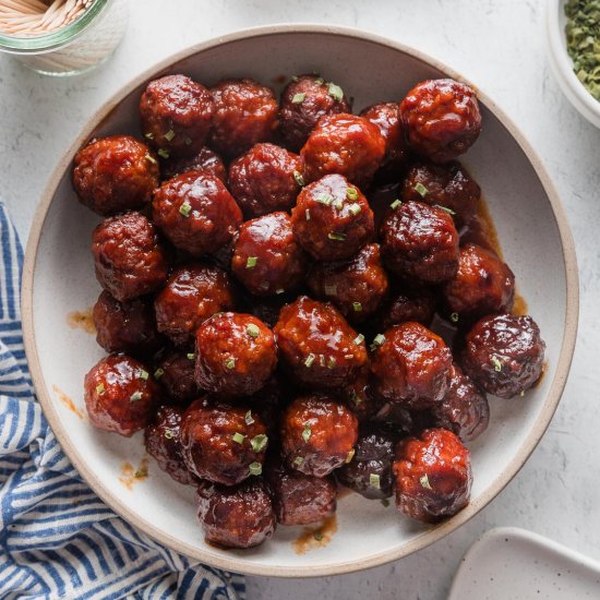 Crockpot BBQ Meatballs