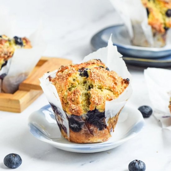 Fluffy Blueberry Muffins