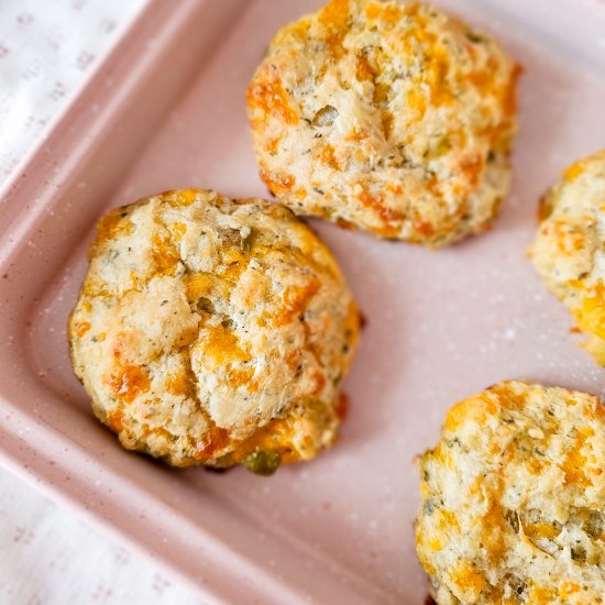 Green Chili and Cheddar Biscuits