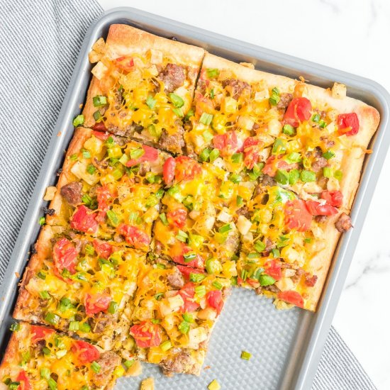 Easy Sausage Breakfast Pizza