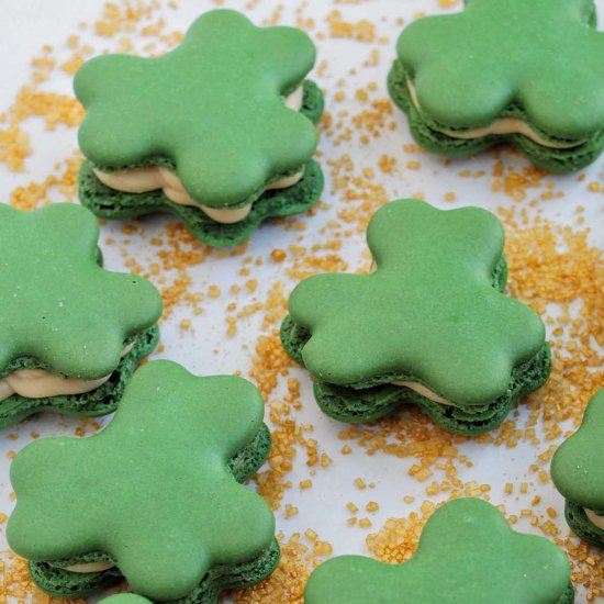 St. Patrick’s Day Shamrock Macarons