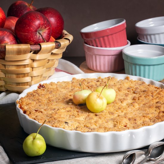 CRUMBLE DE MANZANA Y PISTACHOS