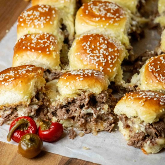 Philly Cheesesteak Sliders