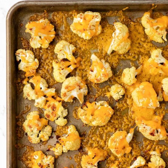 Roasted Cheesy Cauliflower