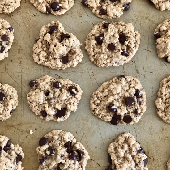 Chocolate Chip Oat Cookies