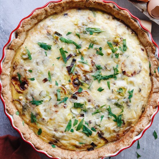 Potato Leek Quiche