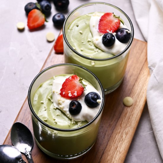 Tofu Matcha White Chocolate Mousse