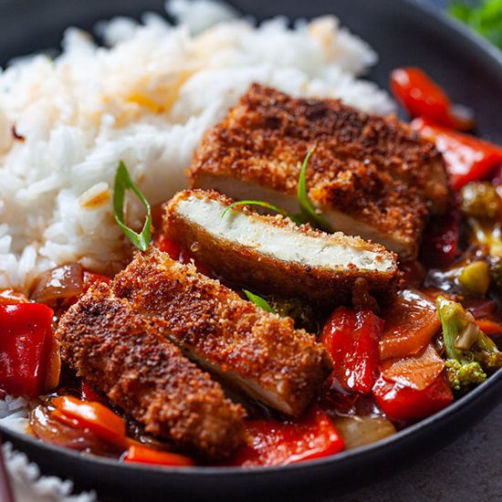 Crispy Fried Tofu Steak