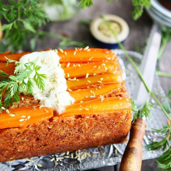 Upside-down Carrot Loaf with Honey