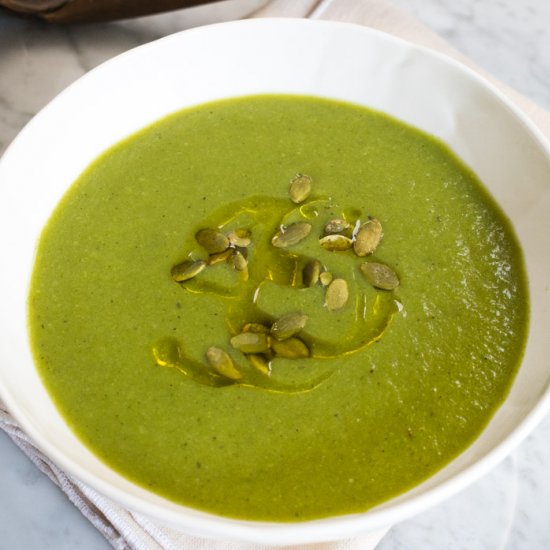 Poblano chile soup