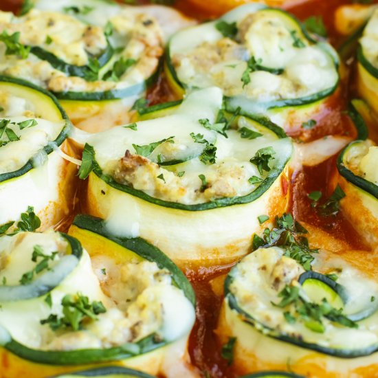 Zucchini Lasagna Roll-Ups