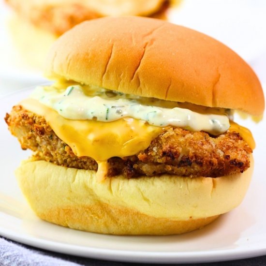 air fryer breaded fish sandwiches