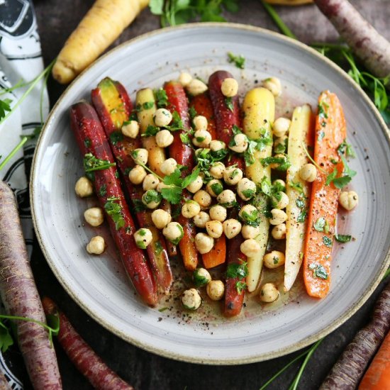 Brown Butter Carrots with Hazelnuts