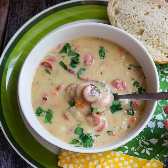 German Potato Soup with Wieners