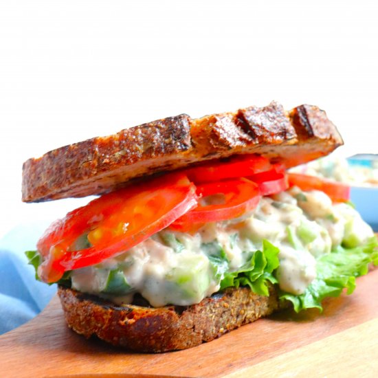 VEGAN WHITE BEAN SALAD SANDWICHES