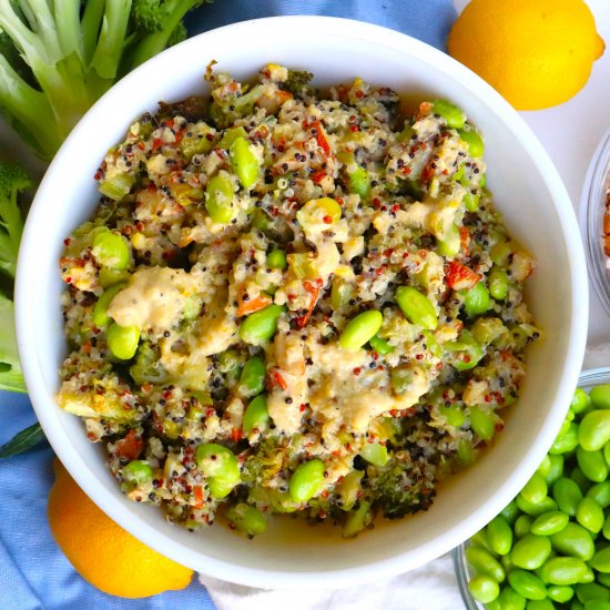 Quinoa, Broccoli, and Edamame Salad