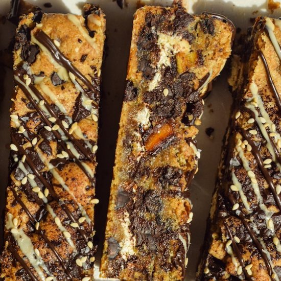 Halwa chocolate cookie bars