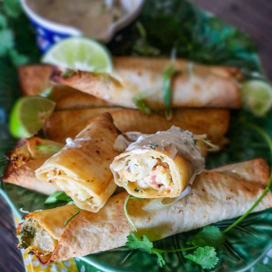 Baked Crispy Cauliflower Taquitos