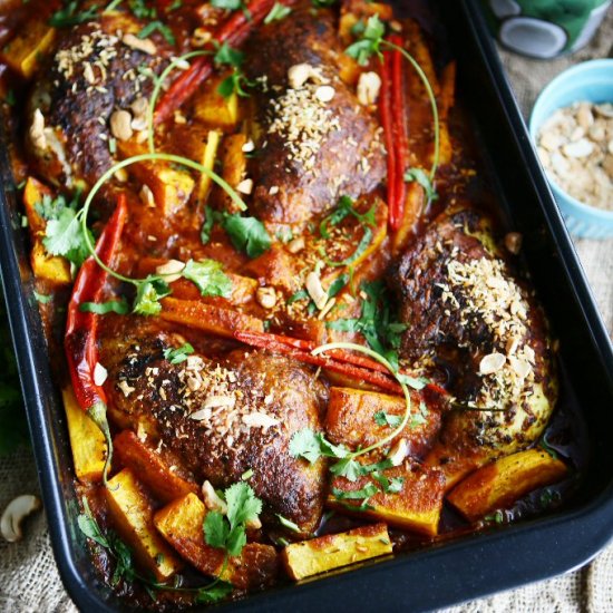 Spicy Chicken Legs with Cashew and