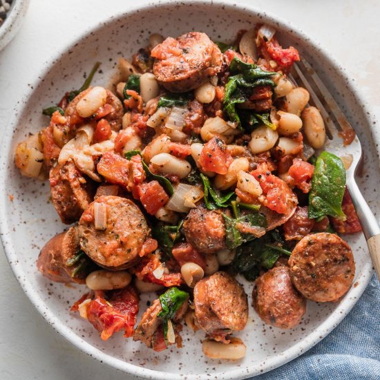 Chicken Sausage White Bean Skillet