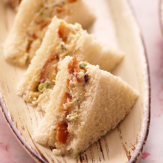 Gulab Jamun Tea Sandwiches