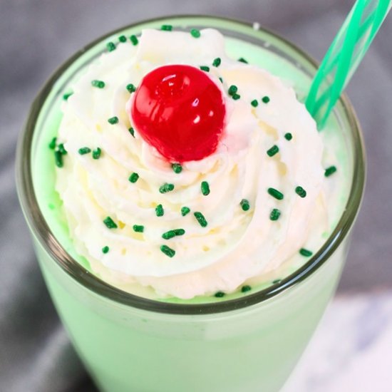 homemade shamrock shake