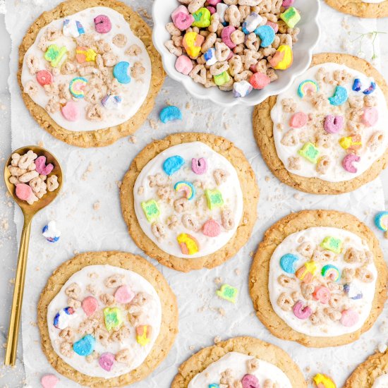 Frosted Lucky Charms Cookies