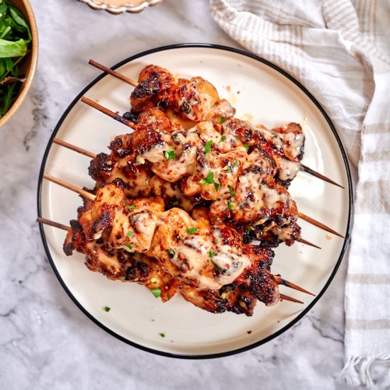 Bang Bang Chicken Skewers