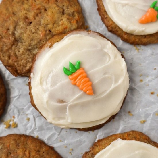 Carrot Cake Cookies with Frosting