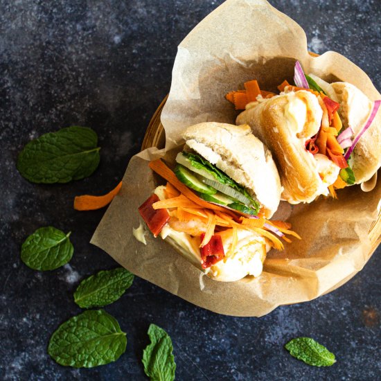 Coconut Shrimp Bahn Mi Sandwich