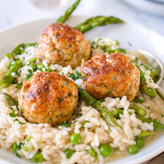 Risotto with Chicken Meatballs