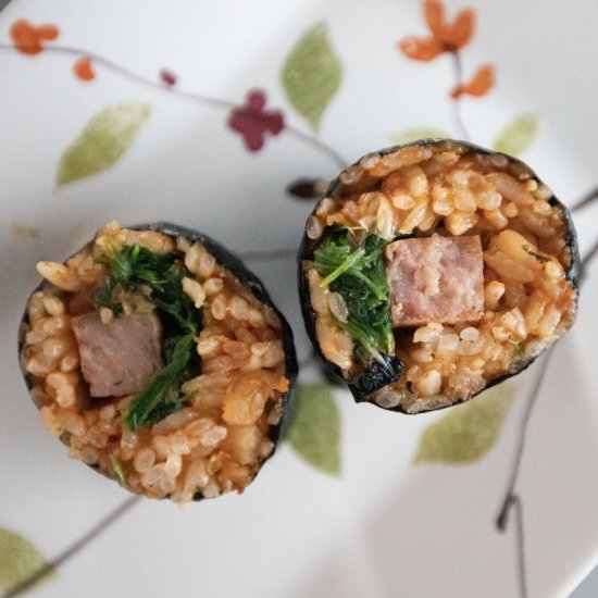 Korean luncheon meat kimbap