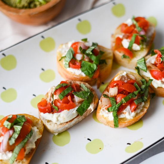 Tomato Burrata Bruschetta