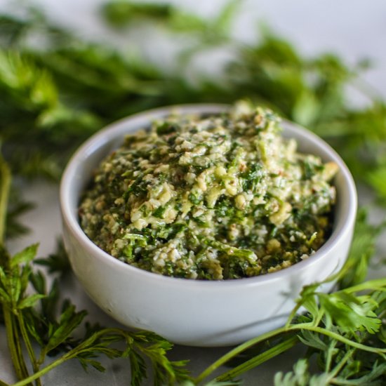 Carrot Greens Pesto