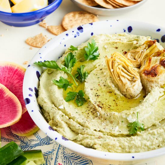 Roasted Artichoke Lemon Hummus